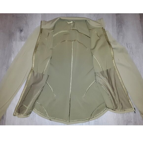 Lululemon InStill Full Zip Jacket Bronze Green Size 6 Activewear Running Yoga - Picture 10 of 14